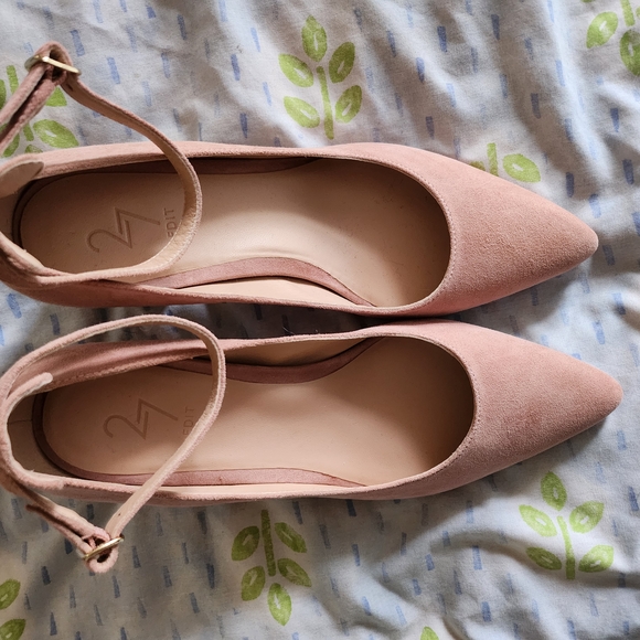 Naturalizer 27 Edit Maris Blush Suede Block Heels - Picture 3 of 4